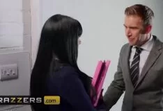 Slutty secretary messing with her pervert boss